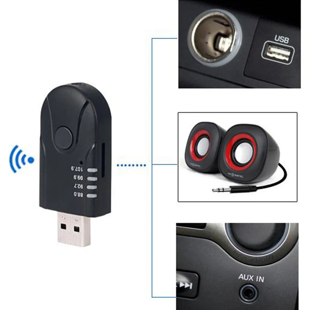SOONHUA MP3-плеер автомобильный BT приемник fm-передатчик MP3-плееры 10 м 2,4 ГГц Поддержка hands-free Звонки
