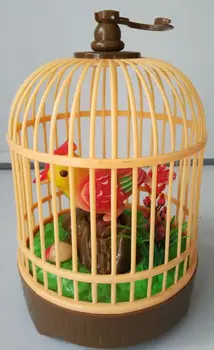 

Voice control electric bird sensor voice control cage hanging birds children's toys electric will Home wedding dies