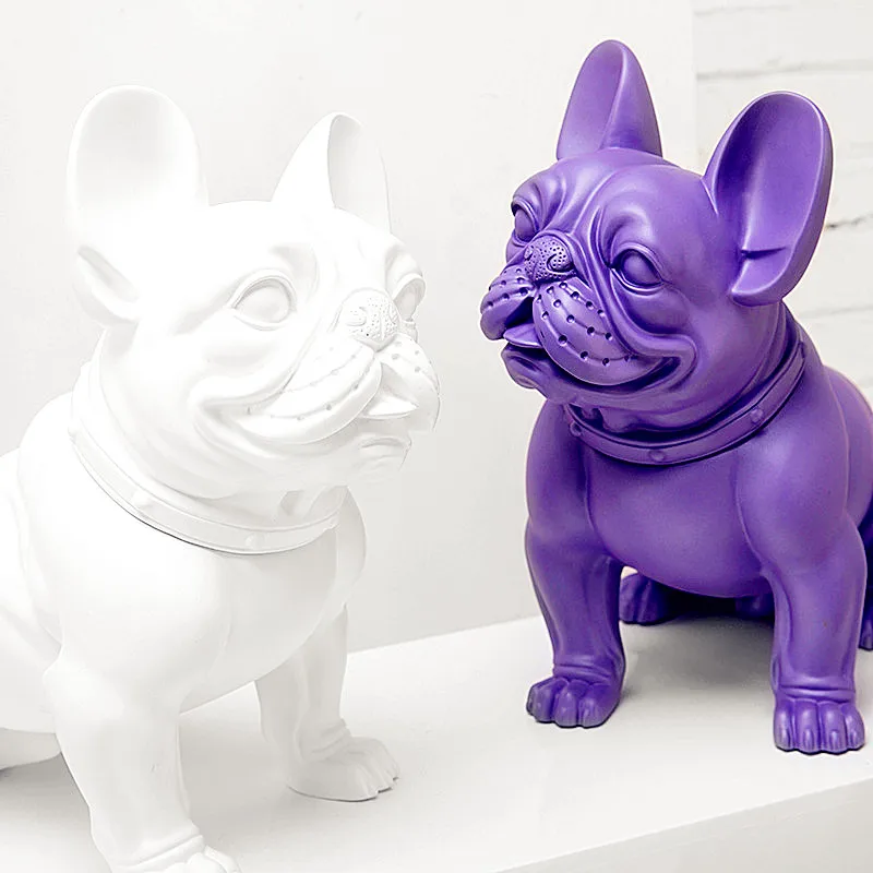 

Simulation Painting Bulldog Colophony Crafts Statue Show Window Decoration Gift Purely Manual, Living Room European Style L2765