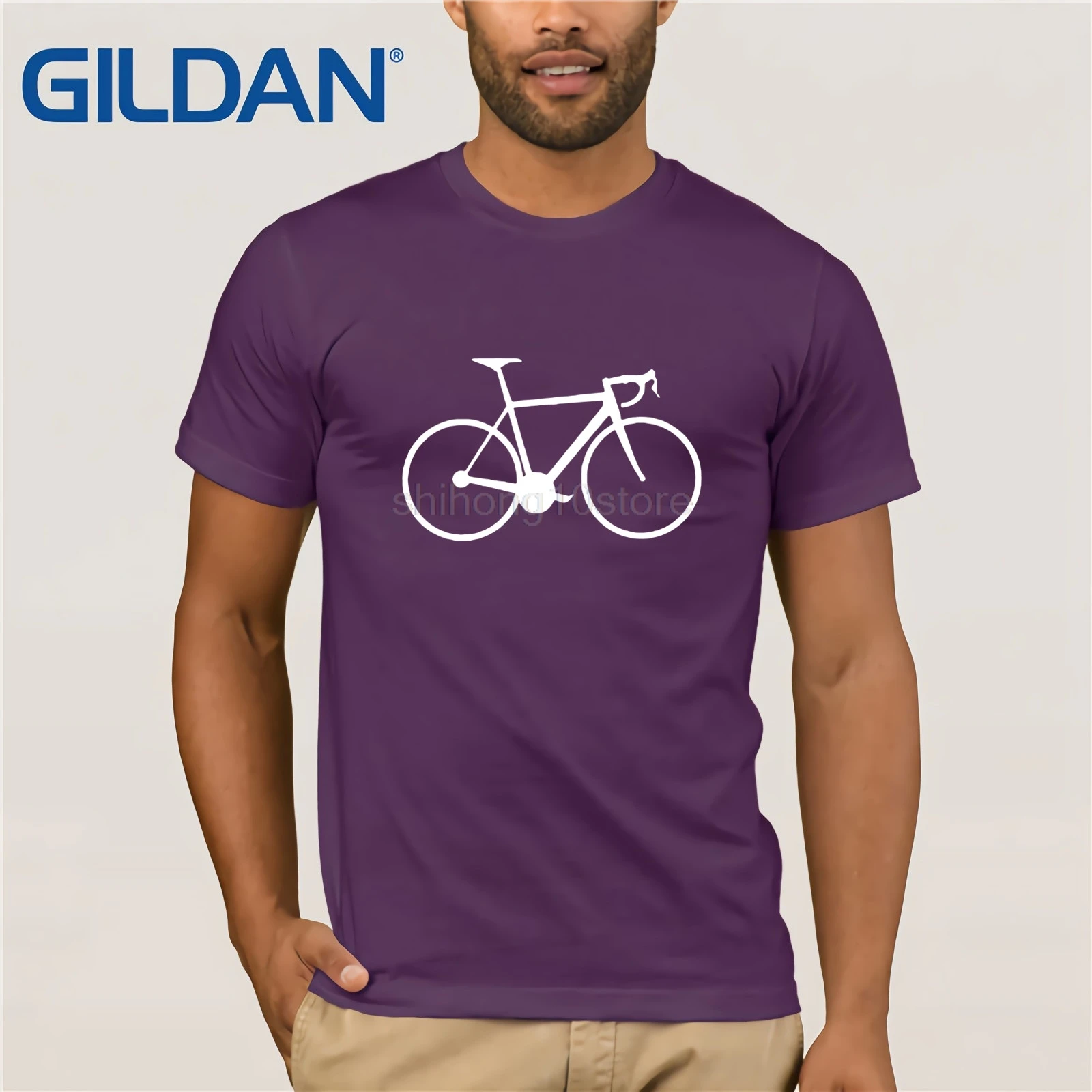 GILDAN Newest Men's Funny Summer Men Clothing Race Road Biker Cycle Men T Shirt Great Quality Funny Man Cotton Tees