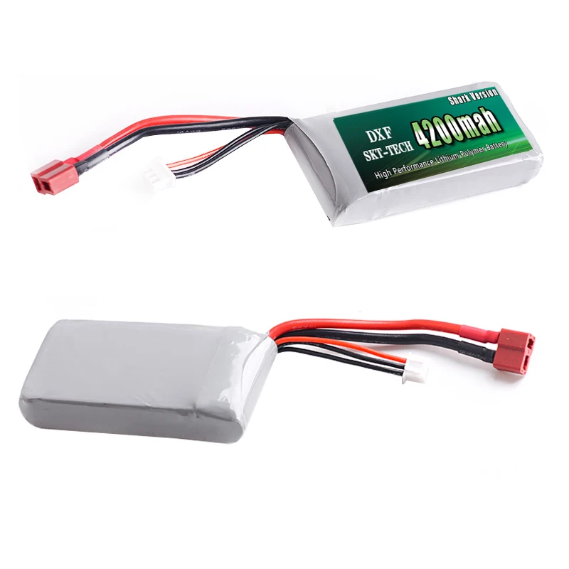 2 шт. DXF Акула версия Rc Lipo батарея 2S 7,4 V 4200mah 25C Max 30C для Wltoys 12428 12423 1:12 RC автозапчасти