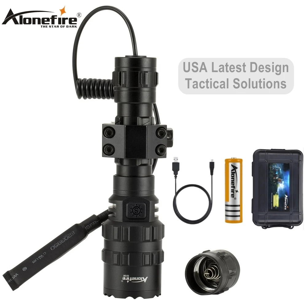 AloneFire G100 5000lm XM L2 светодиодный оружейный светильник Белый тактический охотничий