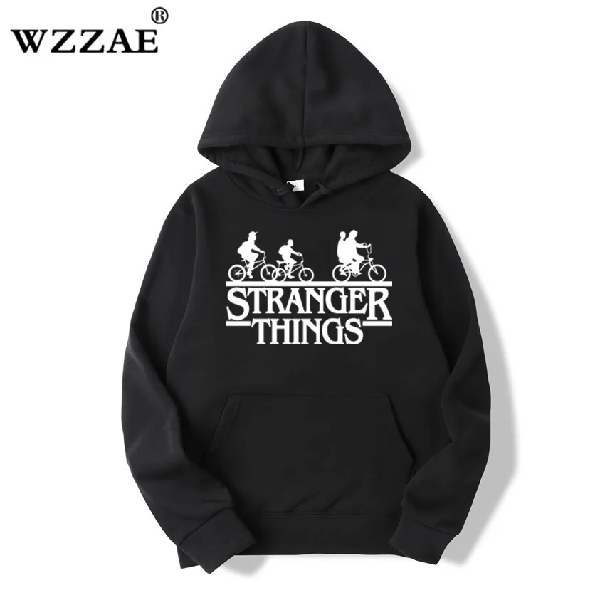 Мужские толстовки с капюшоном Stranger Things модные оверсайз в стиле хип хоп для осени