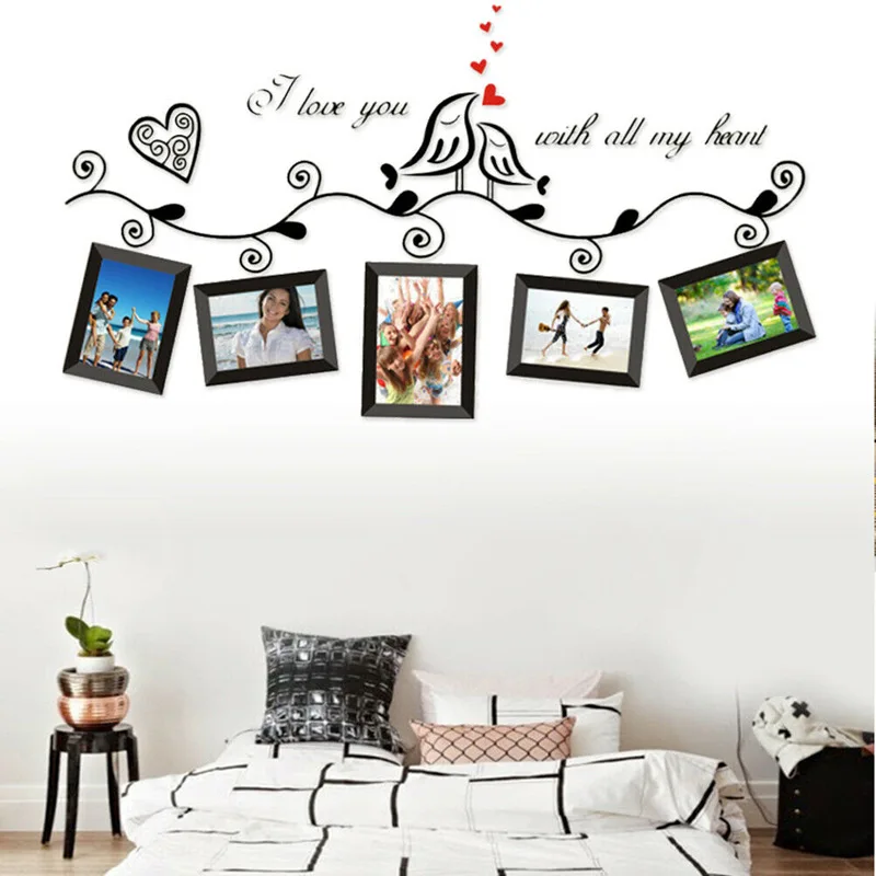 DIY семья фото наклейки на стену в раме стены искусства фоторамка стикер для