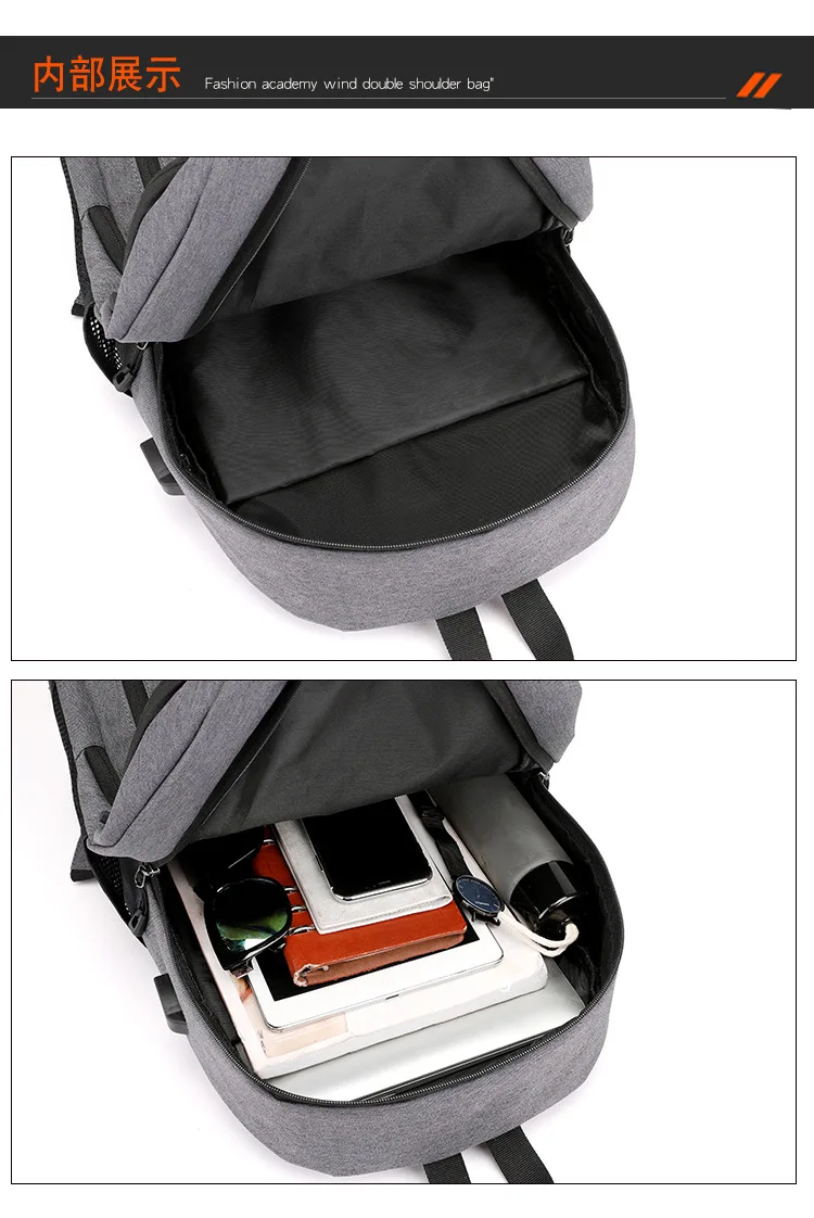 Многофункциональный рюкзак с отделением для ноутбука для мужчин USB колледж студентов back pack школьная сумка большой ёмкость Оксфорд повседневное Рюкзак mochila