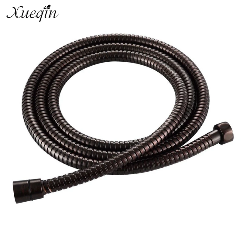 

Xueqin Bronze Stainless Steel Bathroom Shower Head Water Hose Oil Rubbed Showerhead Pipe Tube