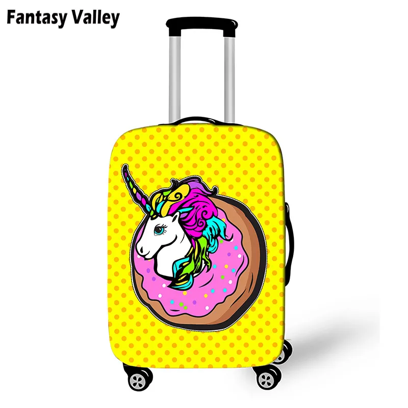 Красивый цветочный Единорог дорожный Багаж защитный чехол для женщин багаж чехол для девочек мультфильм Единорог аксессуары для чемоданов - Цвет: APXT DJS16