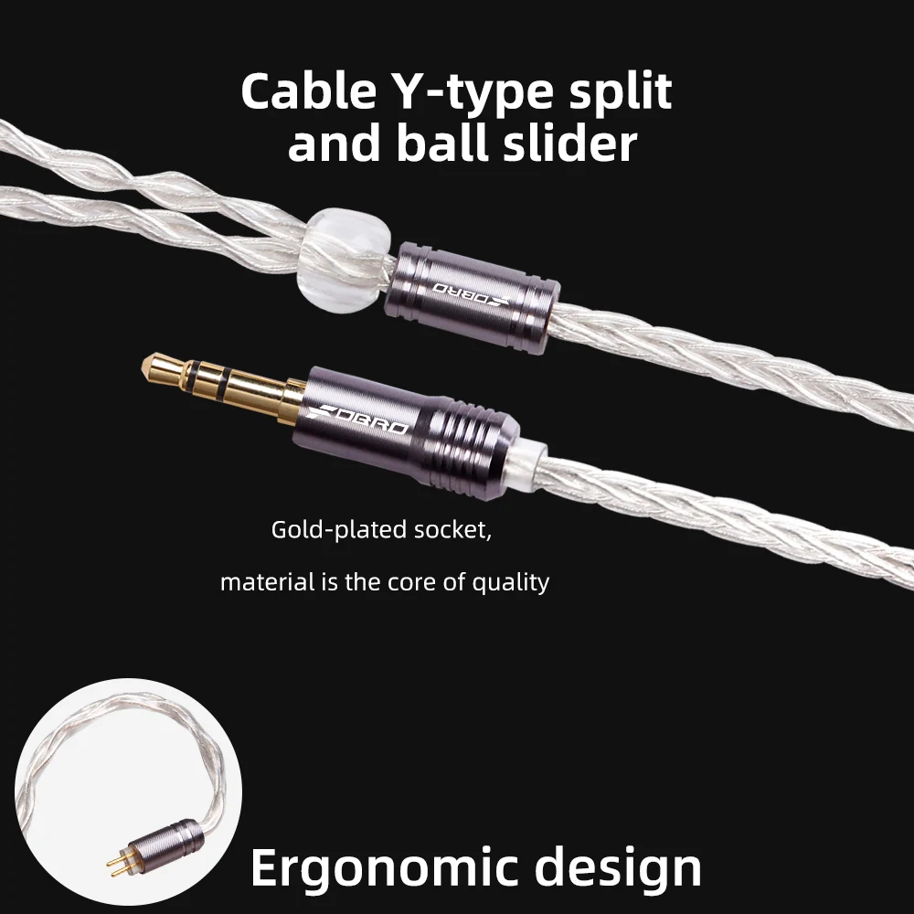 prata, fone balanceado, conector de áudio, 4