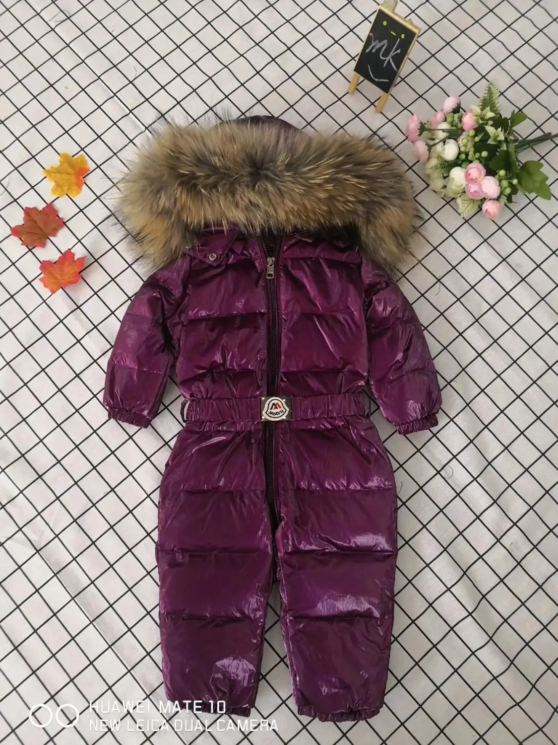 

Girls Down Jackets Winter Children Down Jumpsuits Boys Down Jackets Snow-wear Children Down Jacket Natural Fur Belt Jumpsuit