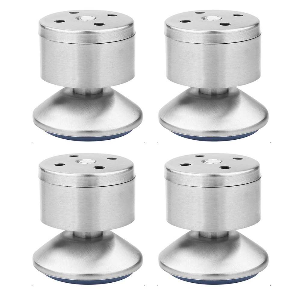 4PCS 6CM Height 304 Stainless Steel Adjustable Furniture Legs Table Sofa Bed Feet Legs