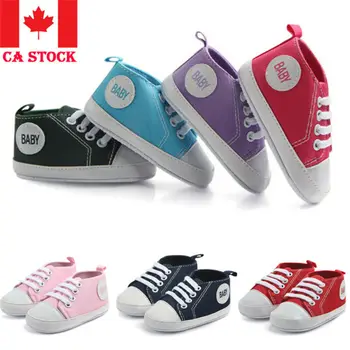 

Pudcoco Toddler Kids Canvas Sneakers Baby Boy Girl Soft Sole Crib Shoes Cute Sport First Walkers 0-18Months