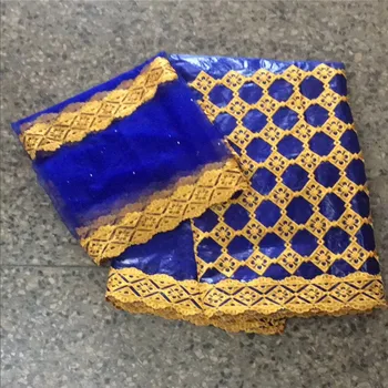 

India bazin riche getzner 2019 basin riche getzner jacquard brocade fabric with stones latest nigerian gele headtie 5+2yards/lot