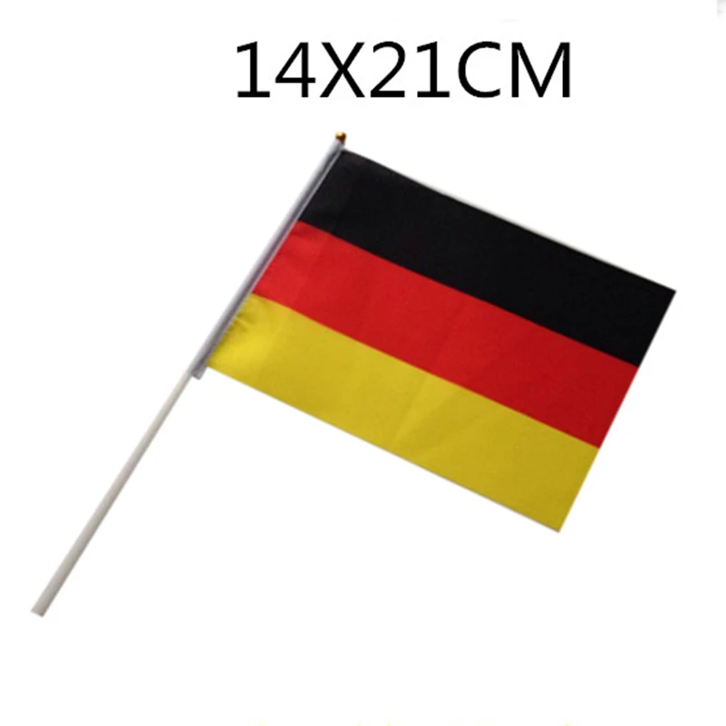 14x21 см 10 шт немецкие флаги, развевающиеся вручную, пластиковые флагштоки NC015