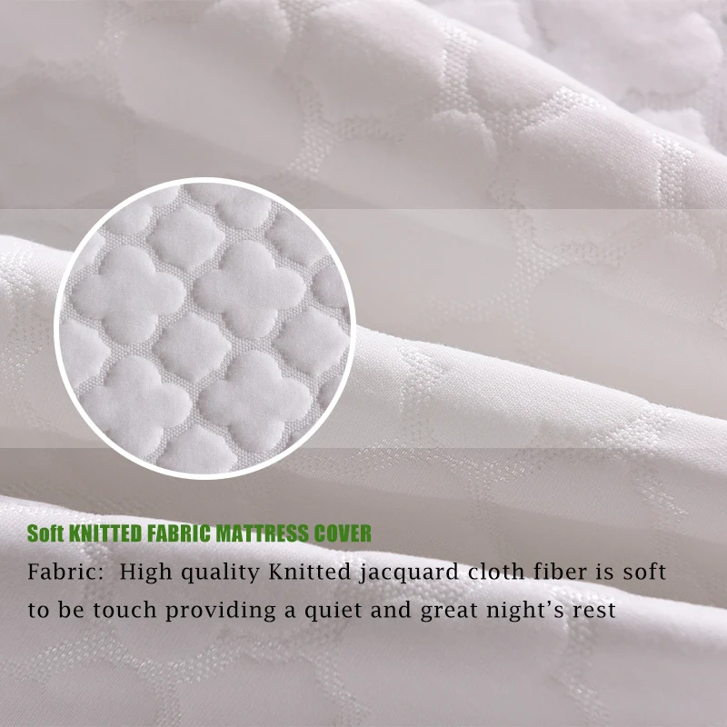  LFH Jacquard Cloudy Mattress Topper Bed Mattress Cover Colchao Waterproof Breathable Mattress Pad F