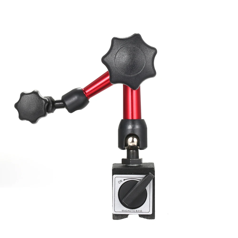 

Mini Dial Indicator Magnetic Base Holder 360 Rotation Flexible Bracket with Adjustable Pole Magnetic Force Switch for Leverage