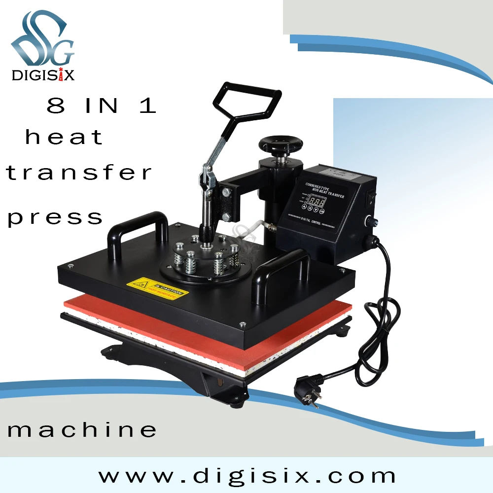 8 In 1 Combo Heat Press Machine,Sublimation/Heat Transfer Machine,Heat Press For Mug/Cap/T shirt /Phone case