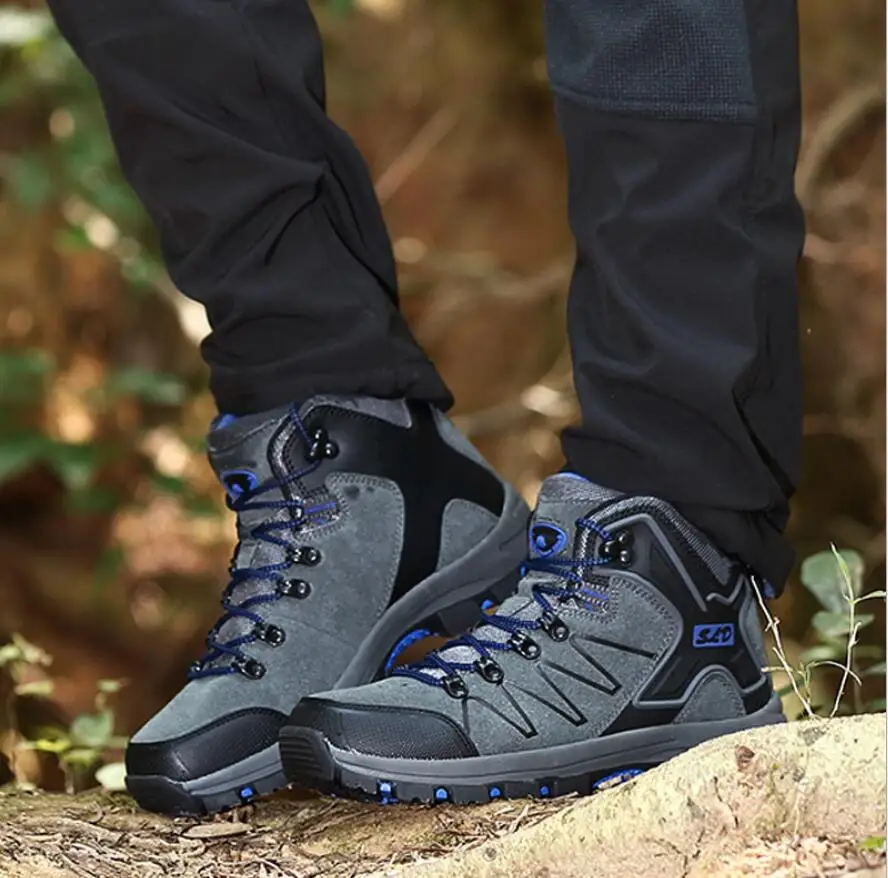 

New Arrival Big Size Men's HIking Shoes Male Outdoor Antiskid Breathable Trekking Hunting Tourism Mountain Sneakers EU35-44