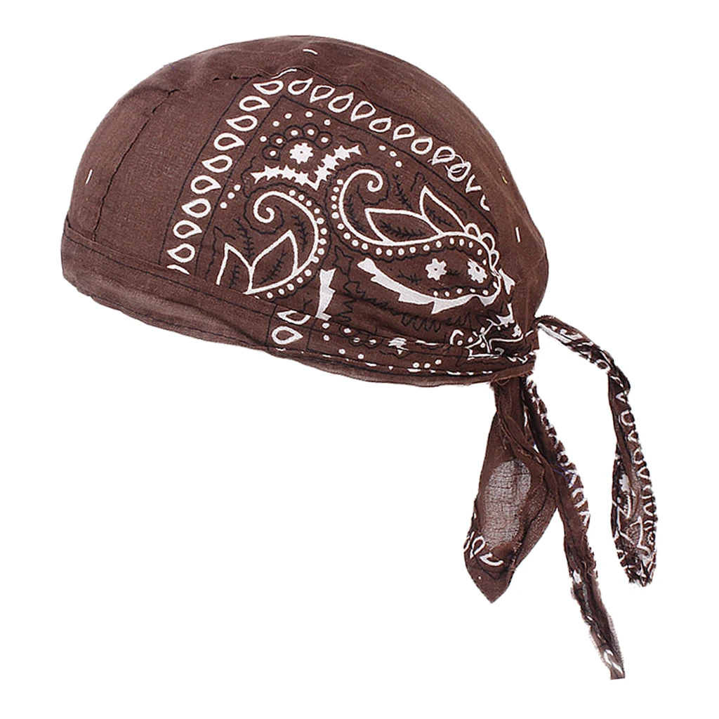 Men Women Durag Cap Headwrap Breathable Wave Cap Muslim Turban Hat for Outdoor Sports
