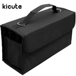 Kicute 80 слота multi Слои школы Маркер Маркеры пенал держатель пенал сумка для хранения живопись подарок для студентов