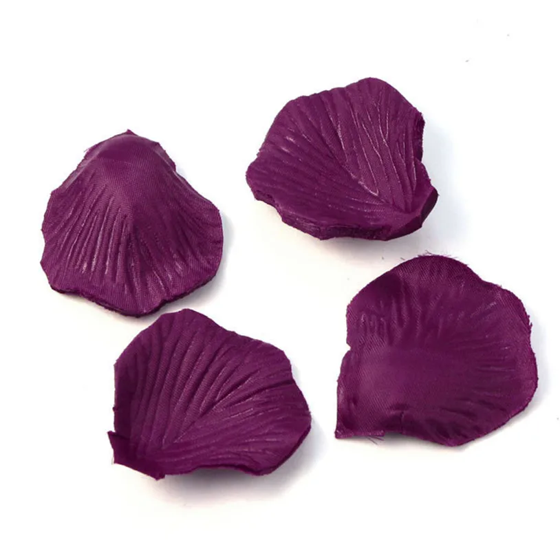 

200pcs Silk Flower Rose Petals Wedding Party Decorations Favor purple u71016