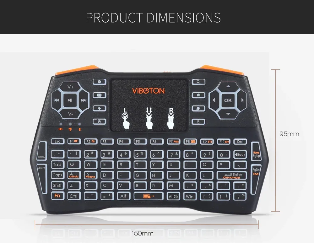 I8 Plus Russian Handheld Wireless Keyboard Flying Mouse Touchpad Lithium Battery
