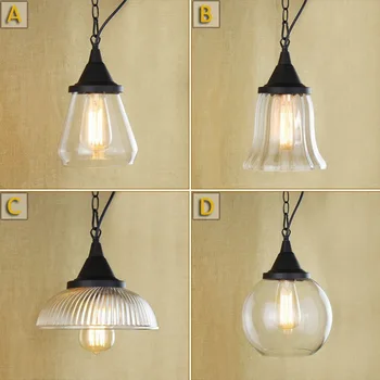 

RH Loft Style Creative Personality Glass Livingroom Pendant Light Chimney Vintage Restaurant Cafe Decoration Light Free Shipping