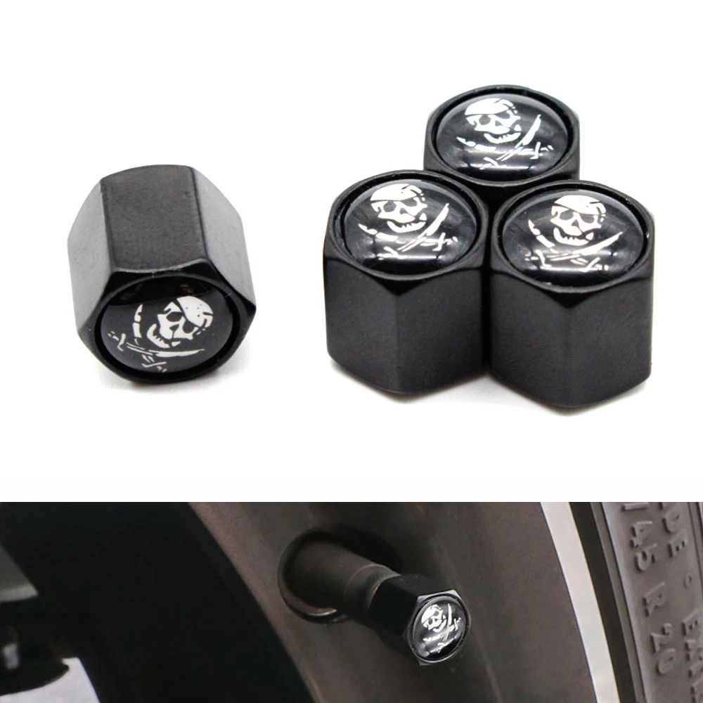 4Pcs/Set Car Styling Zinc Alloy Car Tire Valve Caps Wheel Tires Tire