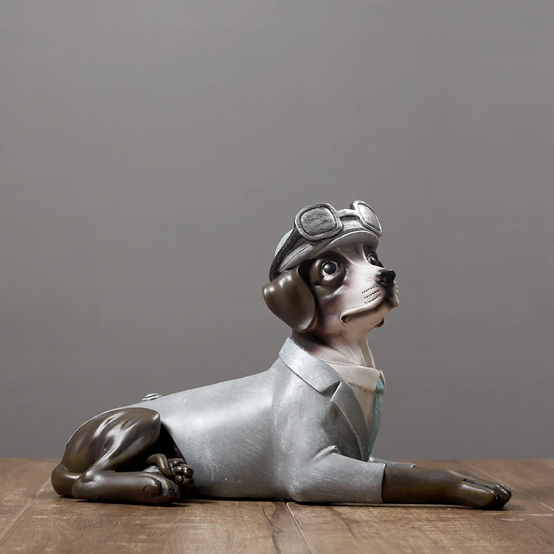 dachshund resin statue