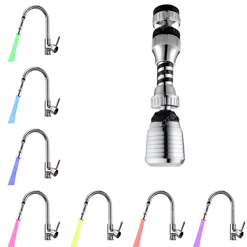 

7 colors slow fading New Bathroom Shower Mixer Faucet LED Light spout
