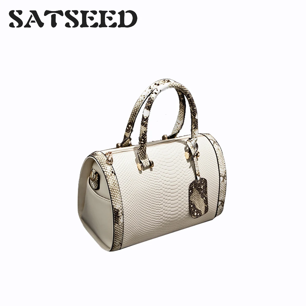 

Korean Style Women Bag 2019 New Fashion Trend Female Bag Crocodile Alligator Pattern Handbag Single Shoulder Boston Bag Barrel