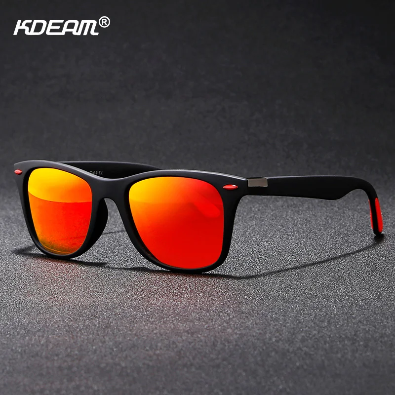 

KDEAM BRAND DESIGN Classic Polarized Sunglasses Men Women Driving Square Frame Sun Glasses Male Goggle UV400 Gafas De Sol XH54