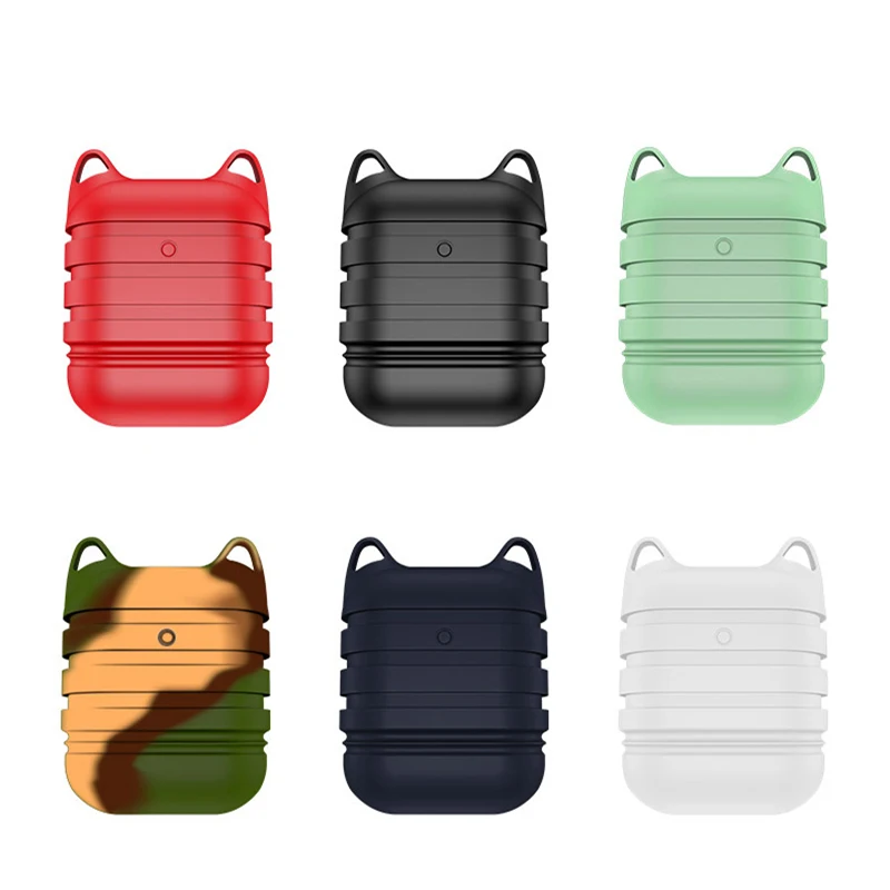Drop Shipping For Airpods Silicone Cover Good Feeling Earphone Protective Cases For Air Pods Skin Cute For Air pod Retail (11)