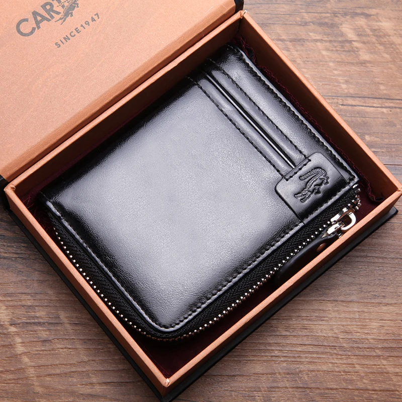 

Kadir Crocodile Genuine Leather Short Paragraph Zipper Retro Coin Purse