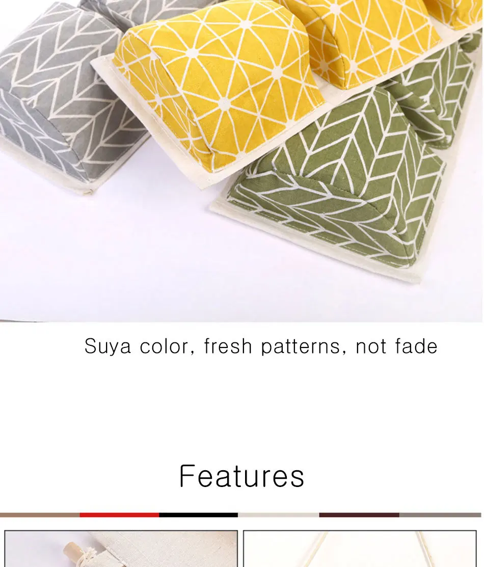 Cute Wall Sundry Cotton Line Hanging Organizer Bag Multi-layer Holder Makeup Rack Jewelry Storage Box Basket Home Decoration (9)
