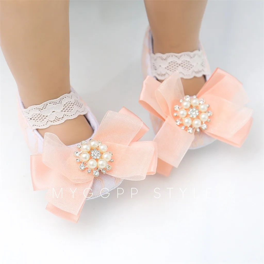 

New Born Summer Baby Girl Shoes 1 Year Bow Infant Newborn Toddler Shoes Baby Girl Baby Booties 2019 Lace-Up First Walkers