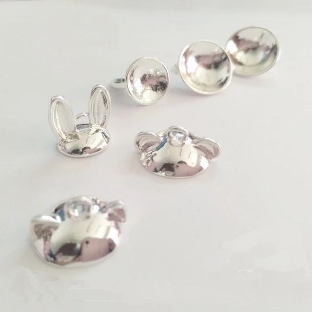 Animal Metal Bead Cap Cat Fish Frog Beads Caps Earrings Making Jewelry  Finding