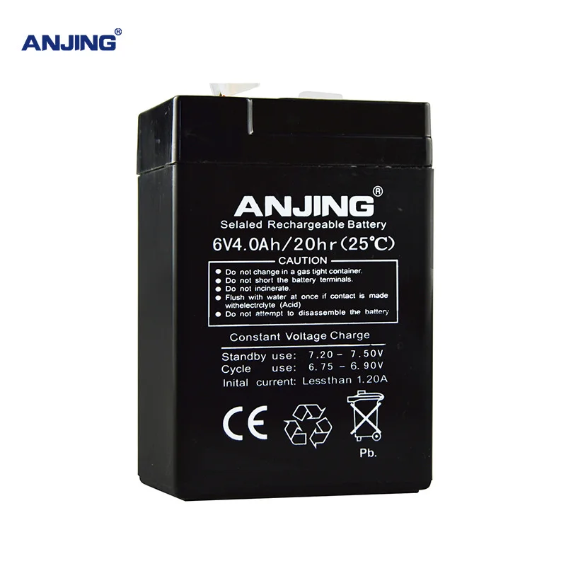 

6V 4AH Battery 6V4AH for Backup Power LED emergency Light Children Toy Car Lead-acid Accumulator Replacement Maintenance