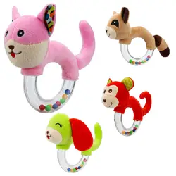 Новый дизайн детские погремушки колокольчики животных детские плюшевые игрушки высокое качество Newbron подарок животного Стиль