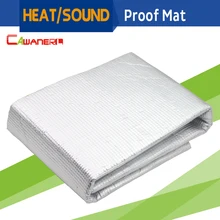 Cawanerl 80 см X 100 см автомобильный тепловой щит звукоизоляционный глушитель Deadener изоляционный коврик Deadening самоклеящийся
