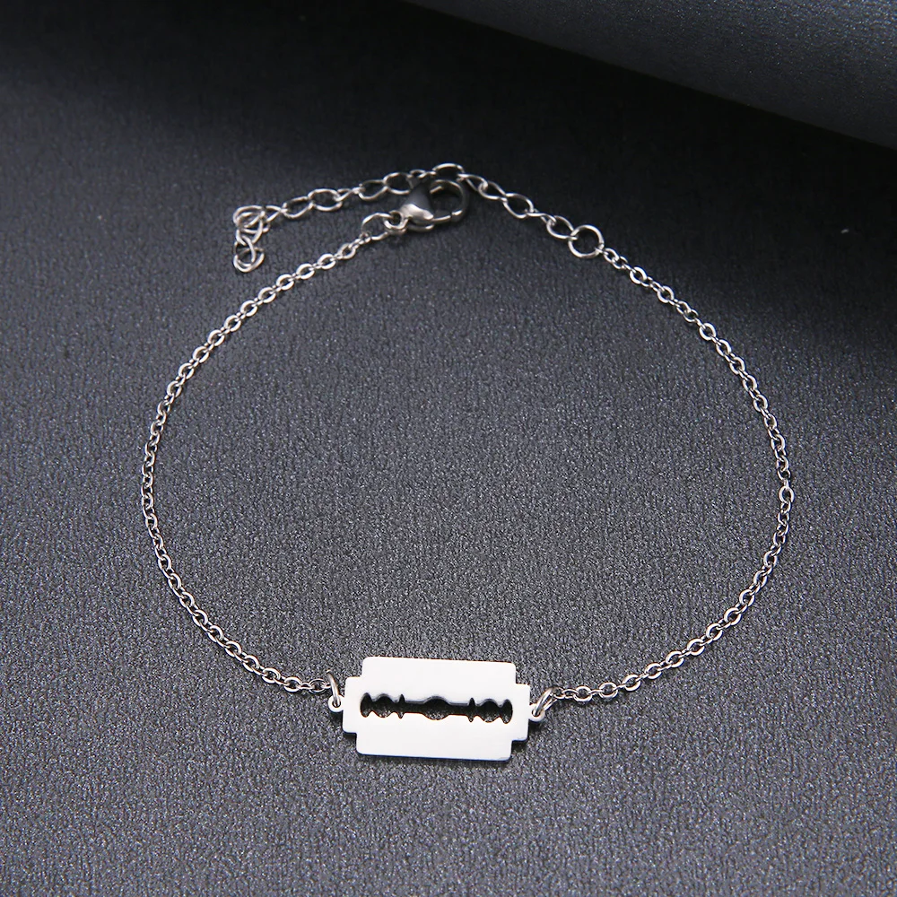 Hibobi Bracelet Stainless Steel Femme Jewelry Blade Charm Bracelets For Women Donot Fade Valentine's Day Bangles Gift (5)