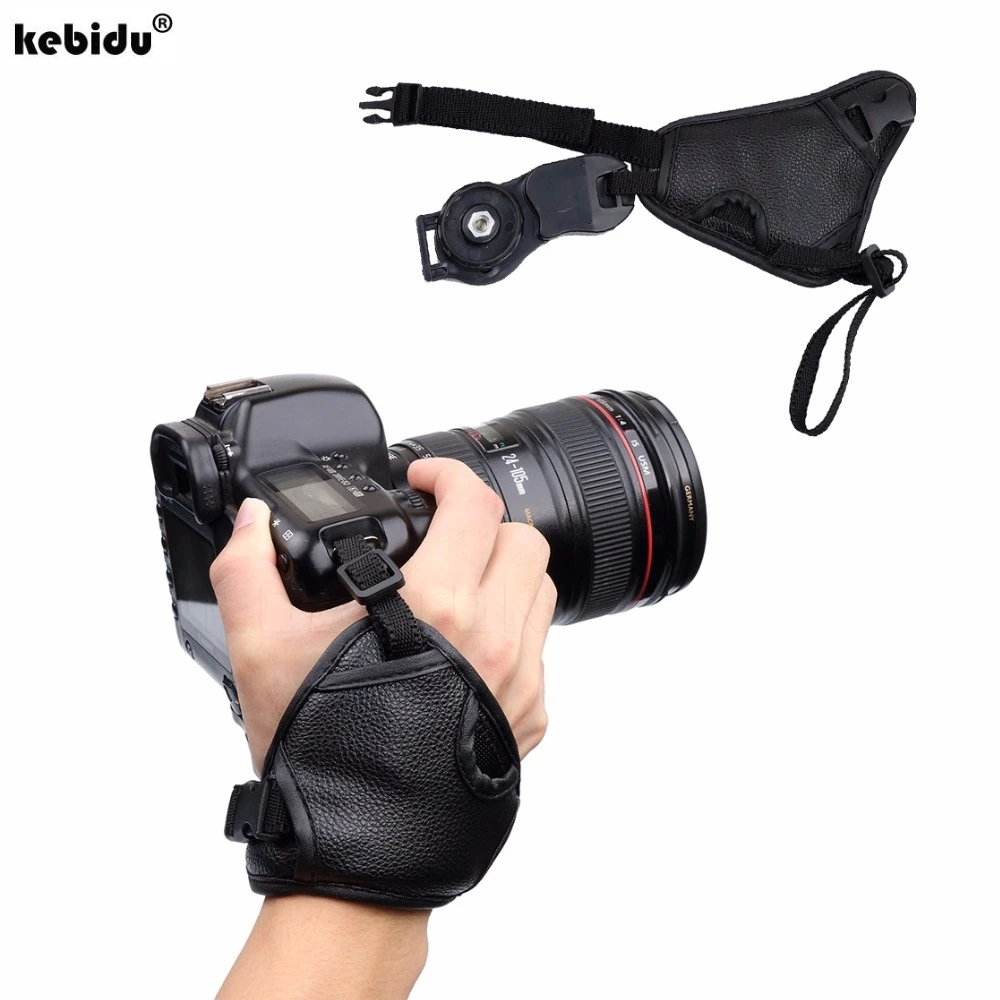 kebidu Hot PU Leather Camera bag Hand Grip Strap Camera strap wrist