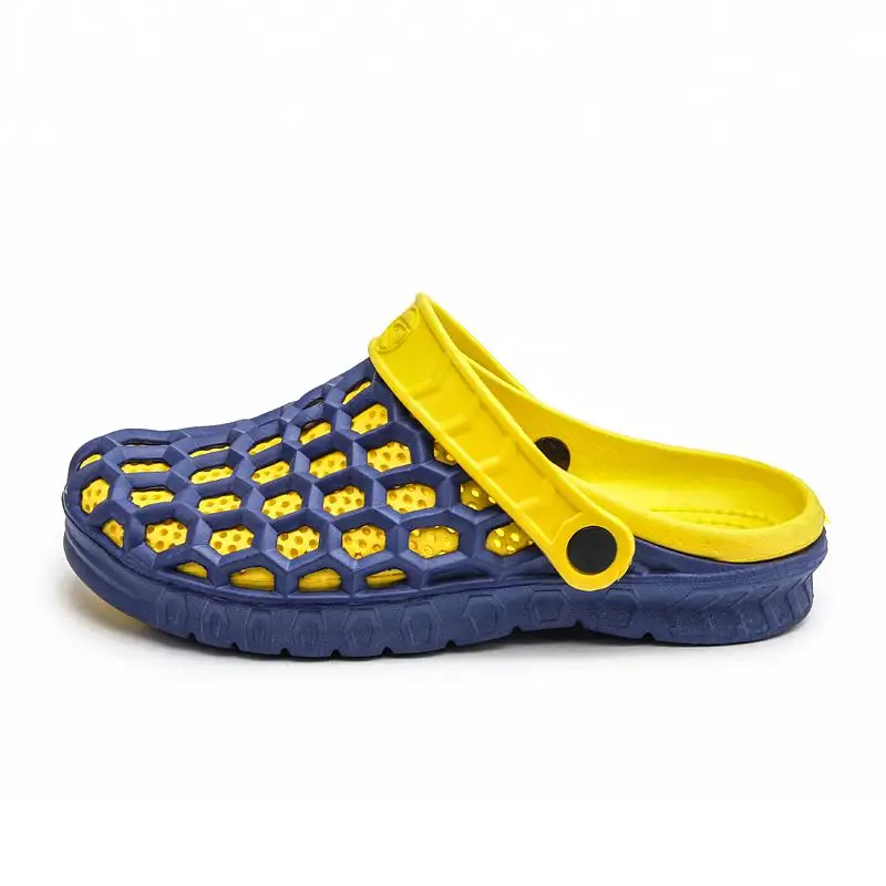 Original New Garden Flip Flops Water Shoes Men Rubber Flat Summer Beach Aqua Slipper Outdoor Swimming Sandals Gardening Shoes - Цвет: Синий