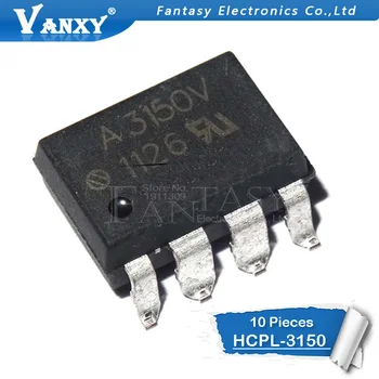 

10PCS HCPL3150 SOP-8 HCPL-3150 SOP A3150V A3150 3150V SOP-8 Optocoupler