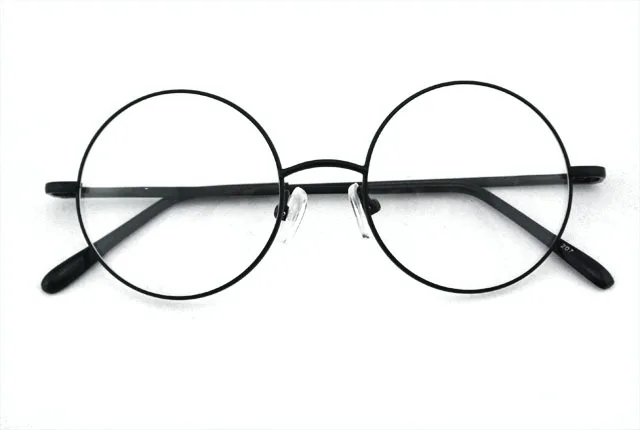 

360 46mm Vintage Round Eyeglass Frame FULL-RIM Spring Hinge BLACK Glasses Retro Brand New TOP QUALITY RX