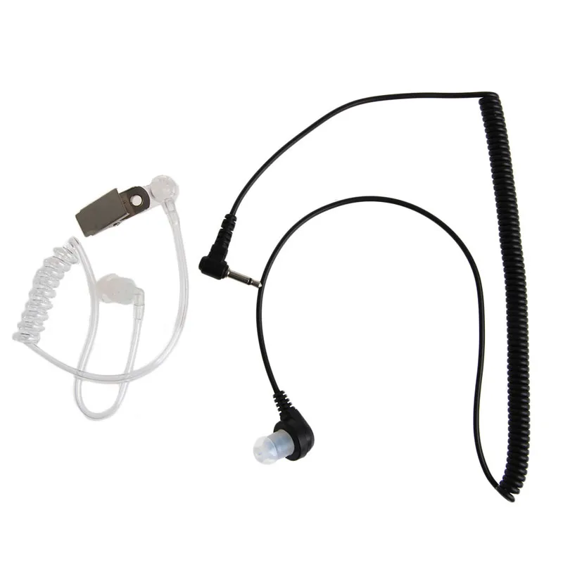 

3.5MM Plug Port Listen Only Headset Earpiece Single Earphone Clear Acoustic Tube