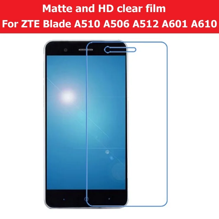 HD прозрачный глянцевый фильм для ZTE Blade A512 A506 A510 A601 A610 A610T матовая пленка с