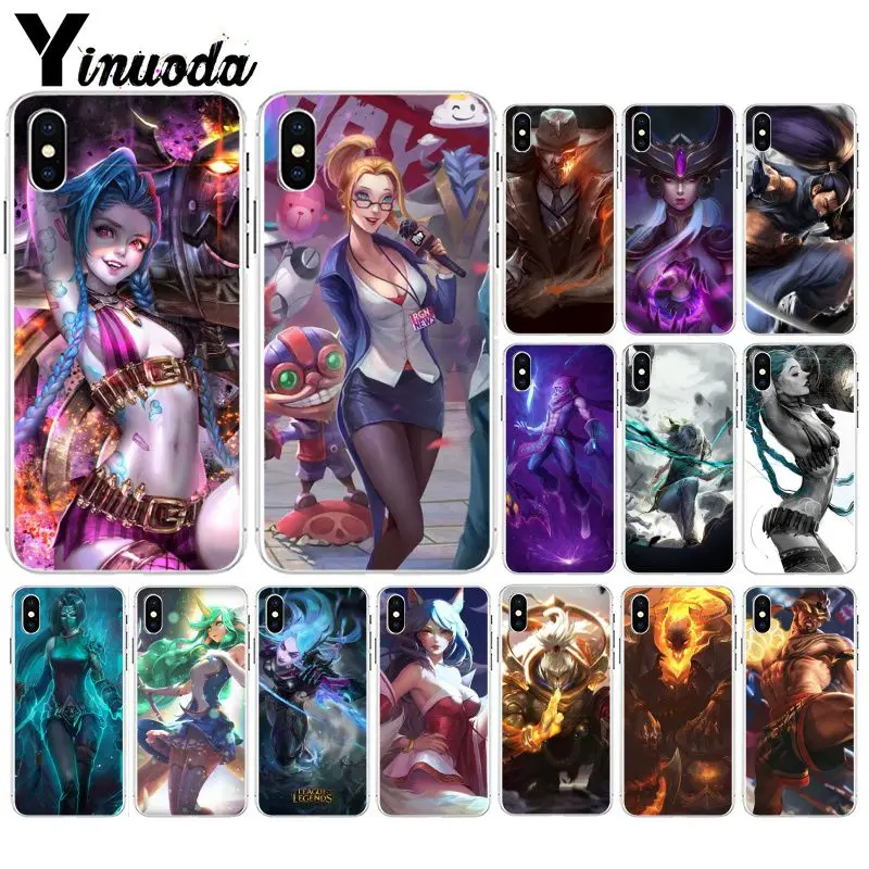 Yinuoda League of legends прозрачный мягкий силиконовый чехол для телефона из ТПУ iPhone X XS MAX 6