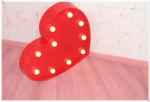 Светильник 1" пластиковый шатер светильник в форме красного сердца светодиодный неоновый светильник подарок на день Святого Валентина