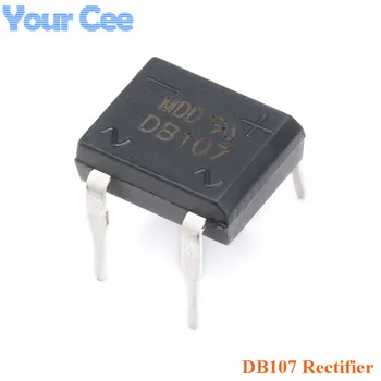 

100pcs Original DB107 1A 1000V Silicon Bridge Rectifier with Pin