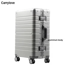 CARRYLOVE 2" 24" 2" дюймов Алюминиевый магниевый Спиннер Дорожный чемодан-тележка багаж на колёсиках для путешествий